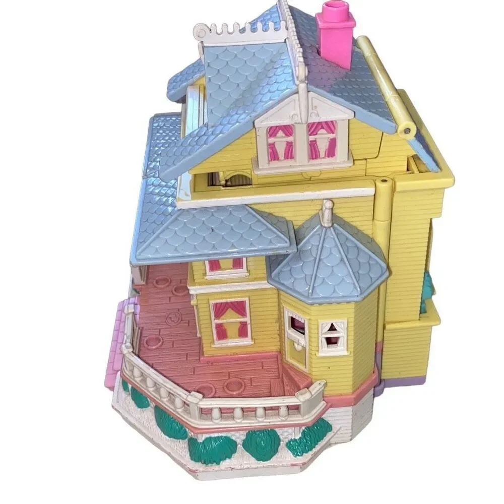 Bluebird Polly Pocket Clubhouse Pollyville Mansion Yellow Vintage 1995 GUC